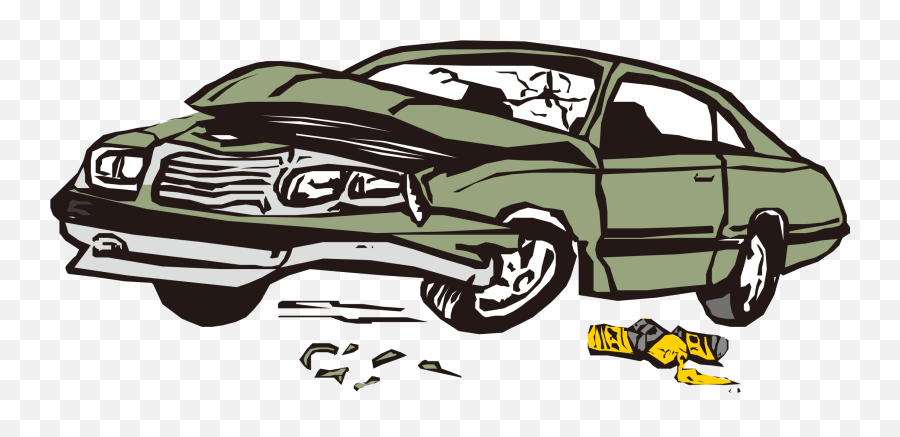 Car - Vector Cartoon Hand Painted Green Broken Car Png Broken Car Cartoon Png,Cartoon Car Transparent Background