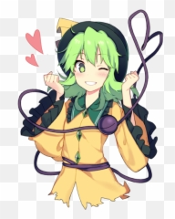 Colored Half Body Anime Girl - png