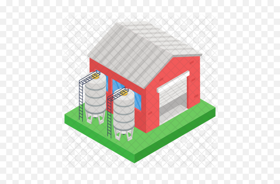 Silo Icon Of Isometric Style - House Png,Silo Png
