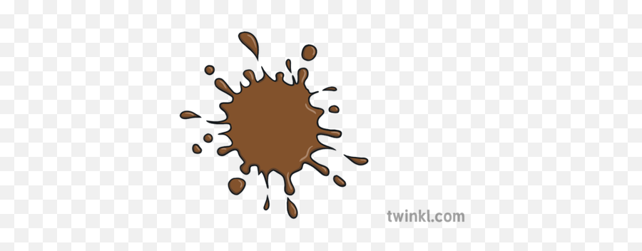 Brown Paint Splash Illustration - Twinkl Paint Splash Png,Paint Splash Png