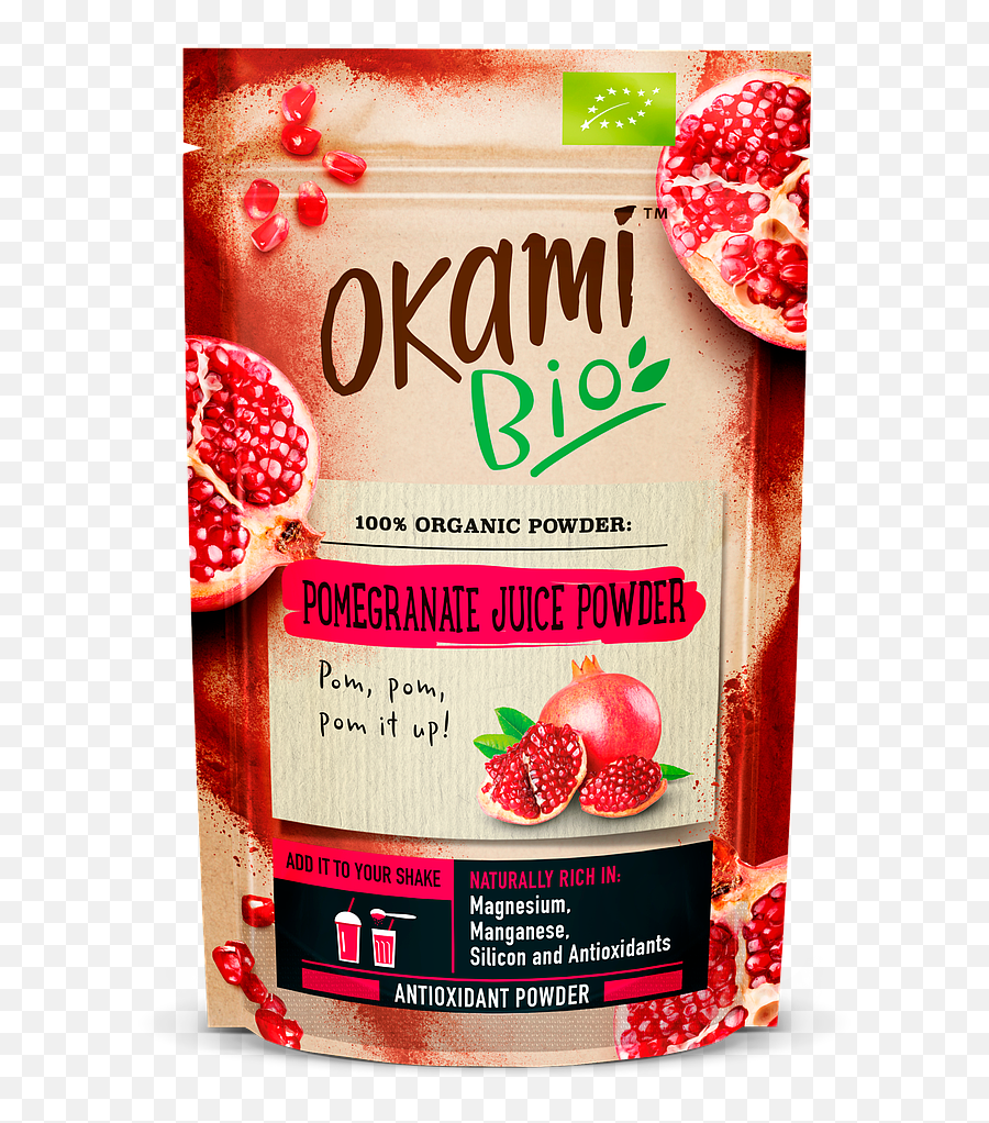 Organic Pomegranate Juice Powder 150g - Okami Bio Png,Pomegranate Png