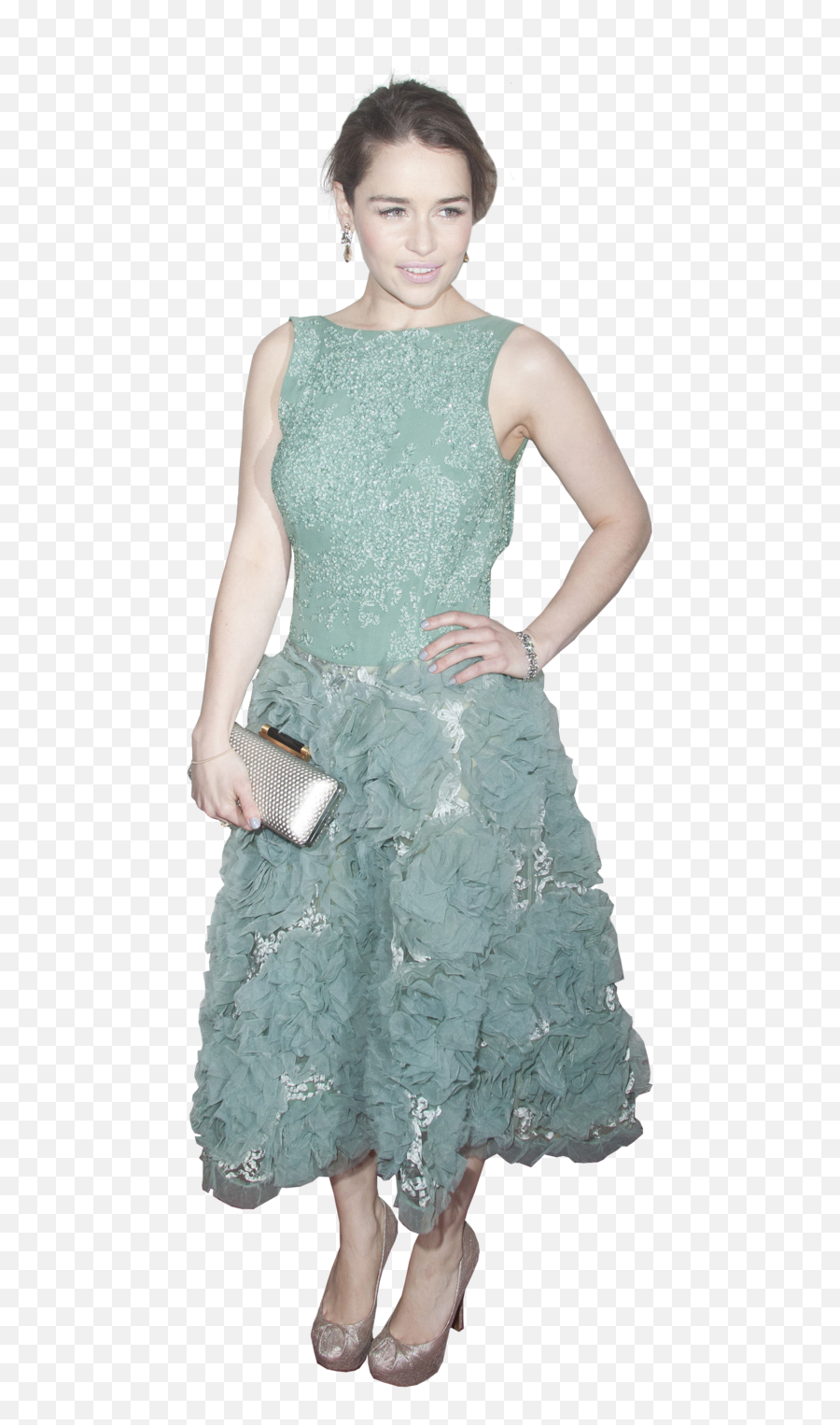 Download Emilia Clarke Png Pic - Emilia Clarke In Green Dress,Emilia Clarke Png