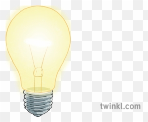 Lit Lightbulb Illustration - Twinkl Transparent Bulb png