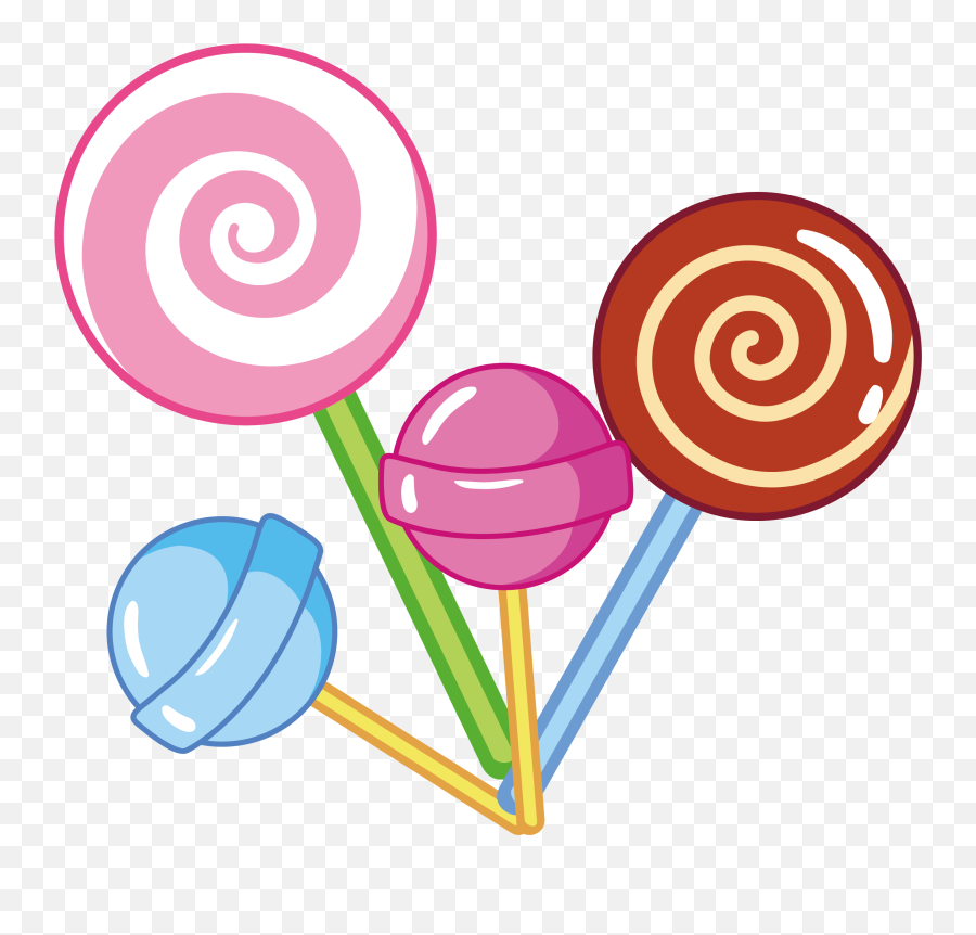 Vector Cartoon Lollipop Png - Candy Png,Candy Clipart Png