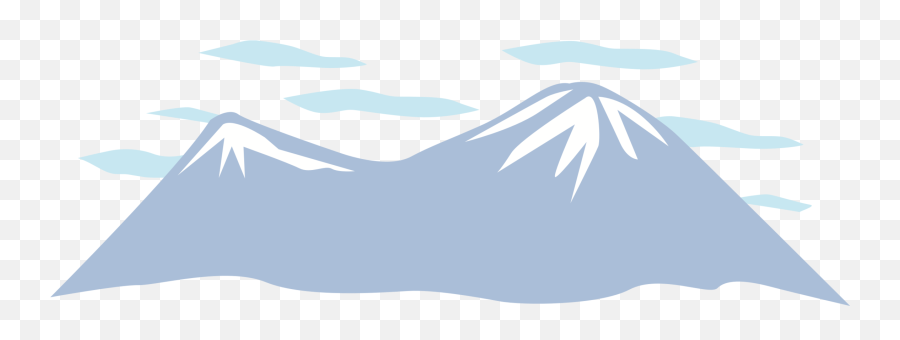 Clipart - Lukisan Gunung Kembar Hitam Putih Png,Mountain Silhouette Png