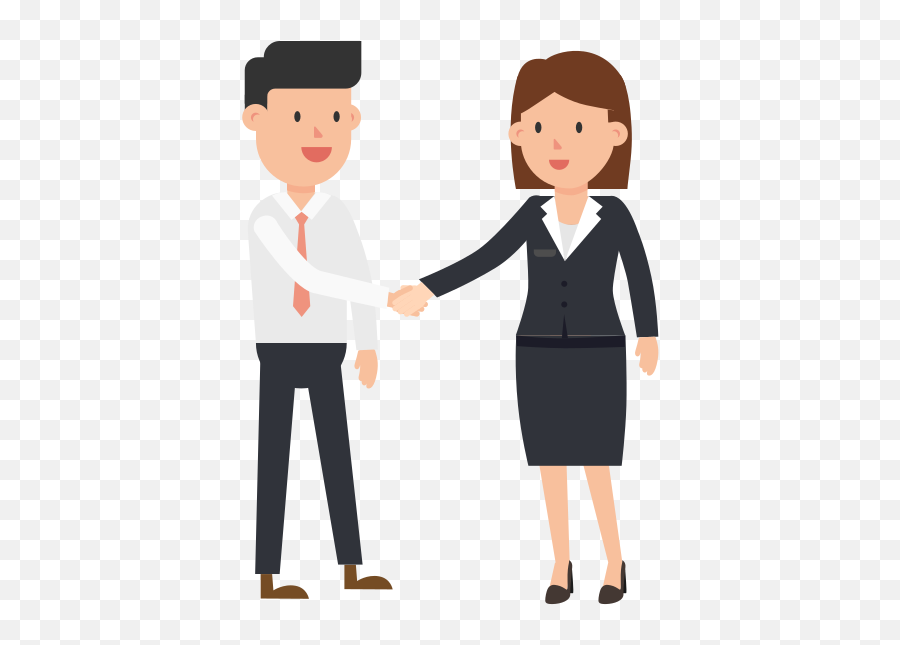 Corporate Woman Shaking Hands With - Woman And Man Shaking Hands Png,Shaking Hands Png