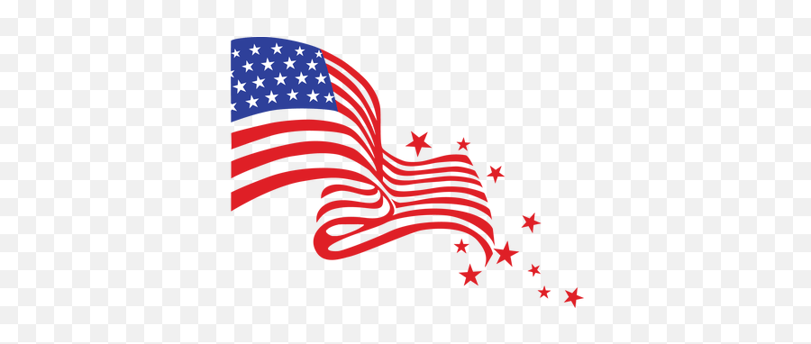 Happy Fourth Of July Flag Transparent Png - Stickpng Fourth Of July Flag,Fireworks Clipart Transparent