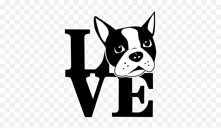 Boston Terrier Dog - Simple Boston Terrier Drawings Png,Boston Terrier Png