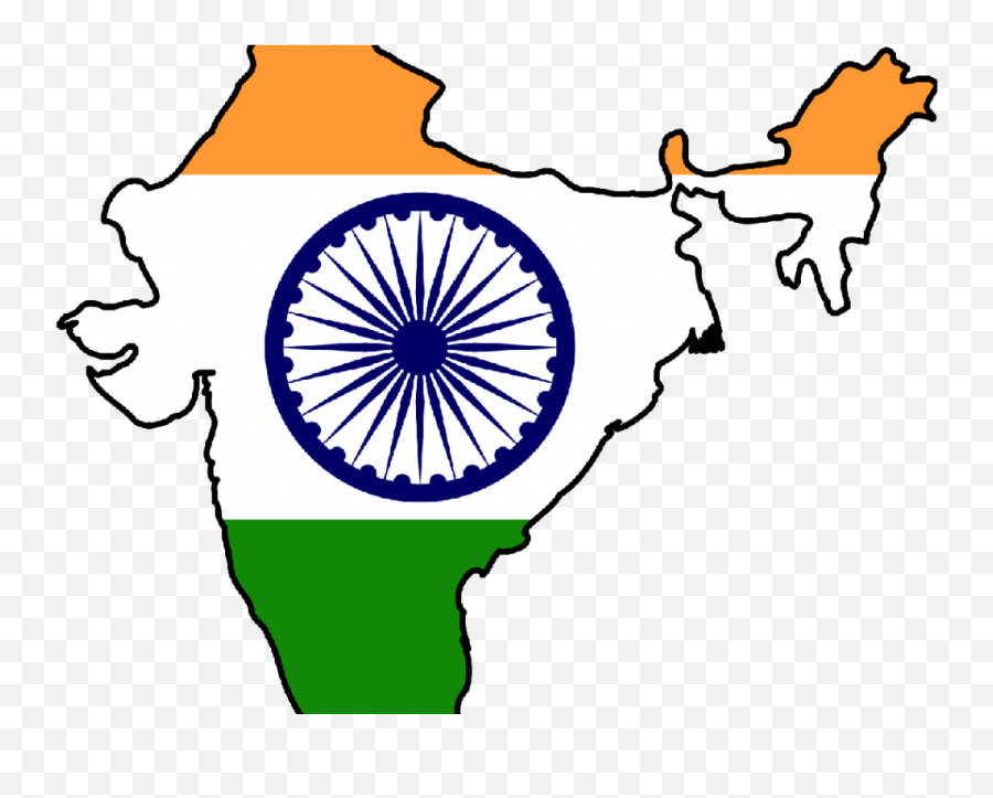 India Map Flag Png 2 Image - India Map Republic Day,Indian Flag Png