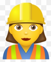 Woman Construction Worker Icon - png
