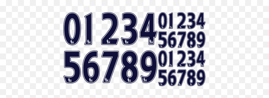 Premier League Jersey Number Font - Epl Number Font Png,Barclays Premier League Icon