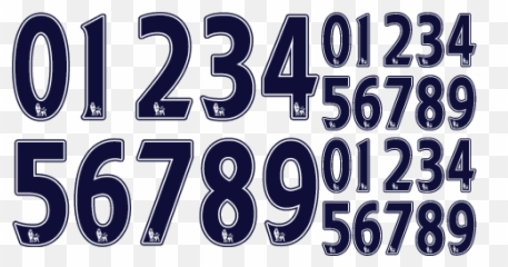 Premier League Jersey Number Font - Epl png