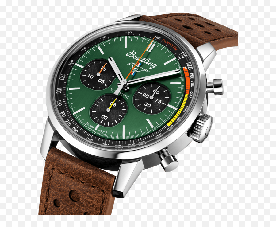 Top Time Ford Mustang Stainless Steel - Green A253101a1l1x1 Top Time Breitling Png,Triumph Icon 1000