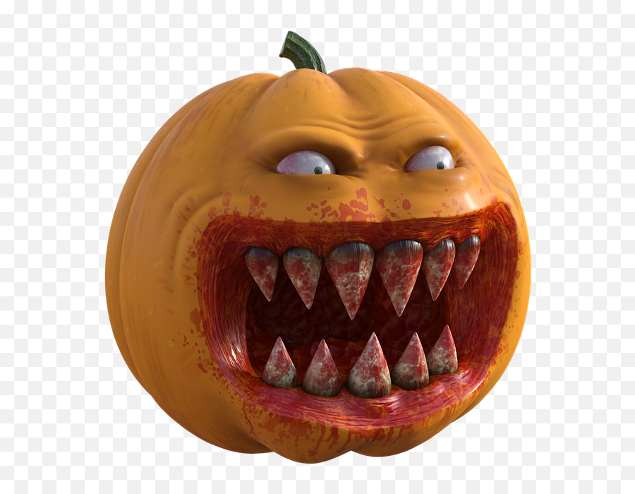 Bloody Pumpkin Scary Teeth - Bloody Pumpkin Png,Scary Pumpkin Png