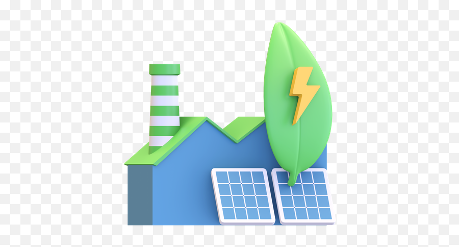 Premium Industry With Solar Panel 3d Illustration Download - Green Industry Icon Png,Solar Panel Icon Png