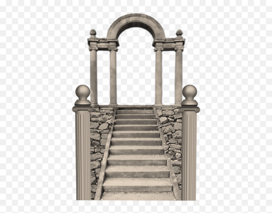 Stone Path Archway Sticker - Stone Stairs Transparent Png,Stairway Png