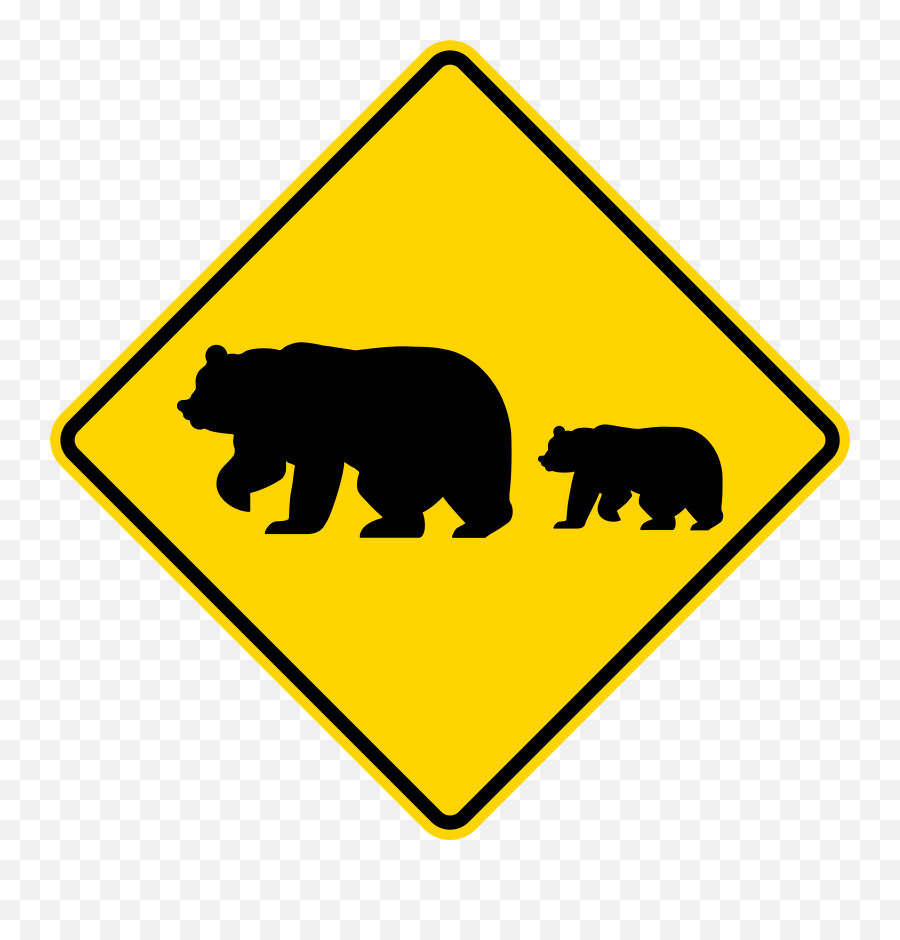 California Svg Bear Clip Freeuse - Bear Crossing Sign Png,California Bear Png