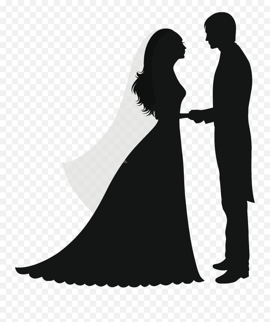 Wedding Invitation Silhouette Marriage C 1387701 - Png Marriage Silhouette,Married Png