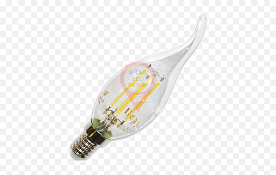 Led Bulb - 4w Filament E14 Candle Flame Warm White Incandescent Light Bulb Png,Candle Flame Png