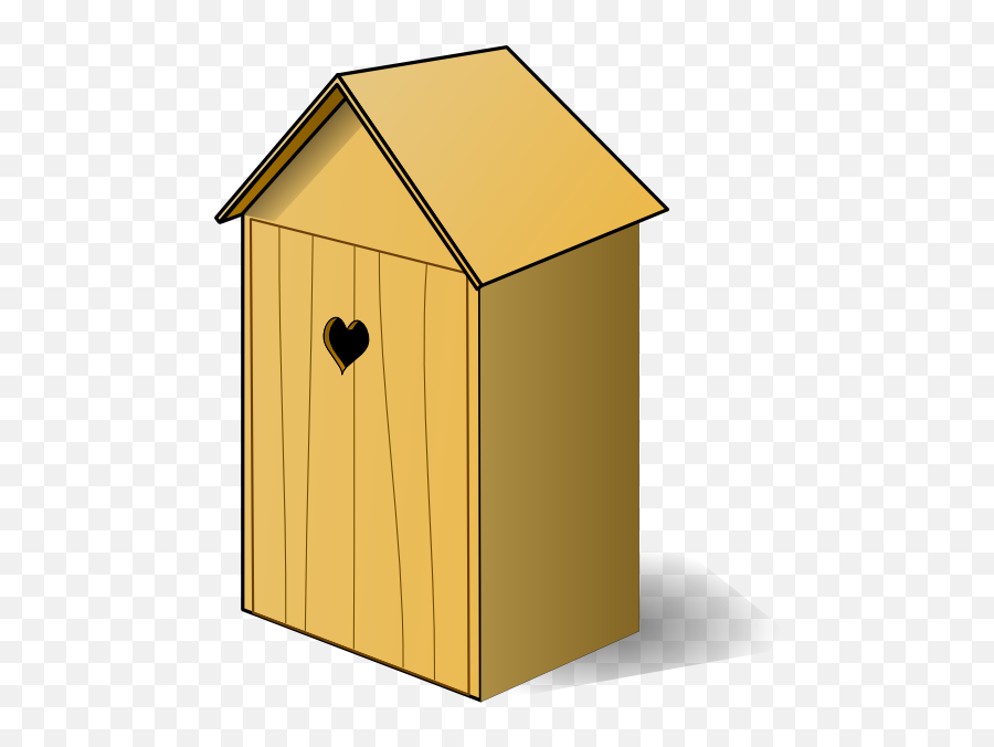 Outhouse With Heart - Clip Public Toilet Clipart Png,Door Clipart Png