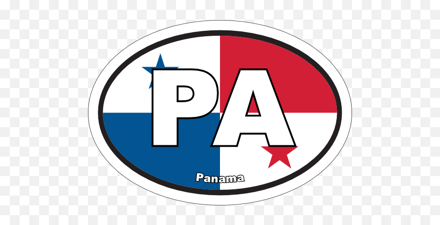 Panama Pa Flag Oval Magnet - Circle Png,Panama Flag Png