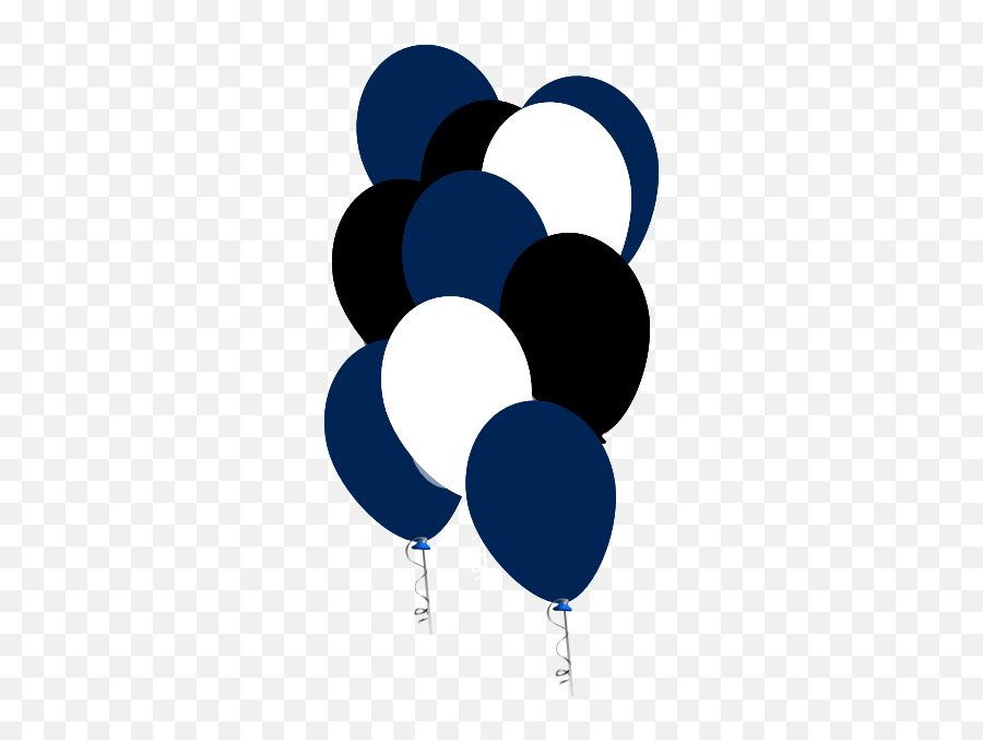 Balloon Bouquet Clip Art - Black And Blue Balloon Transparent Background Png,Blue Balloons Png