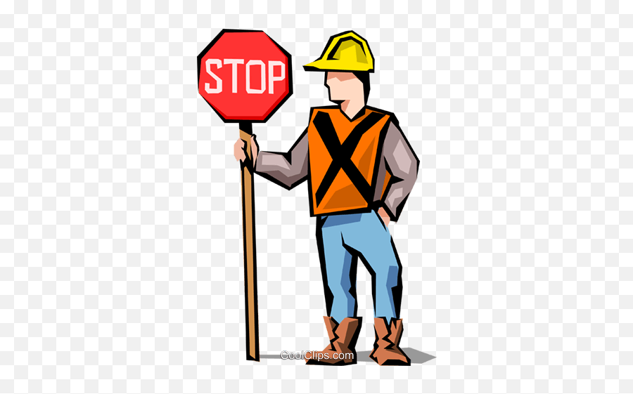 Road Crew Royalty Free Vector Clip Art Illustration - Road Construction Worker Clip Art Png,Road Clipart Transparent