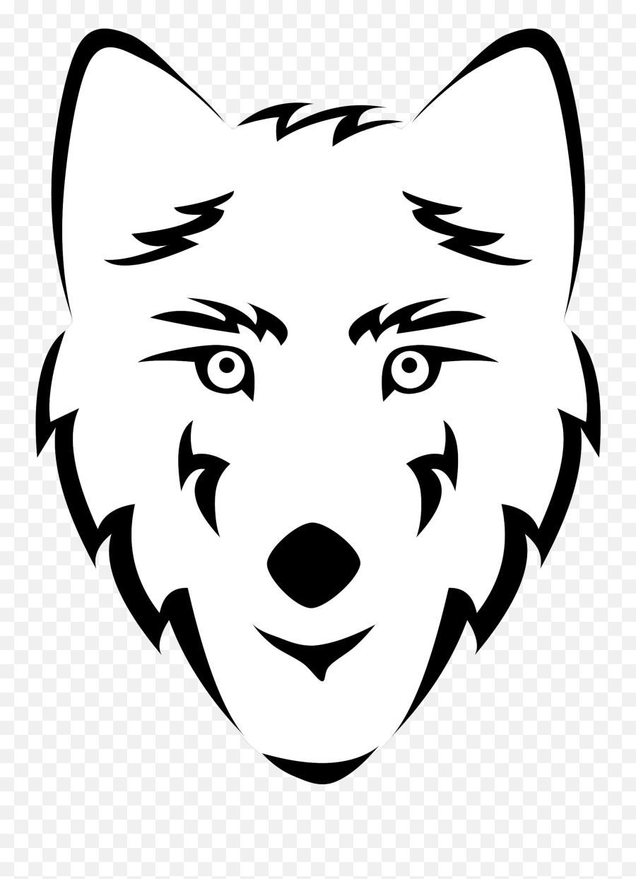 Blank Head Png Picture - Wolf Face Simple Drawing,Wolf Head Png