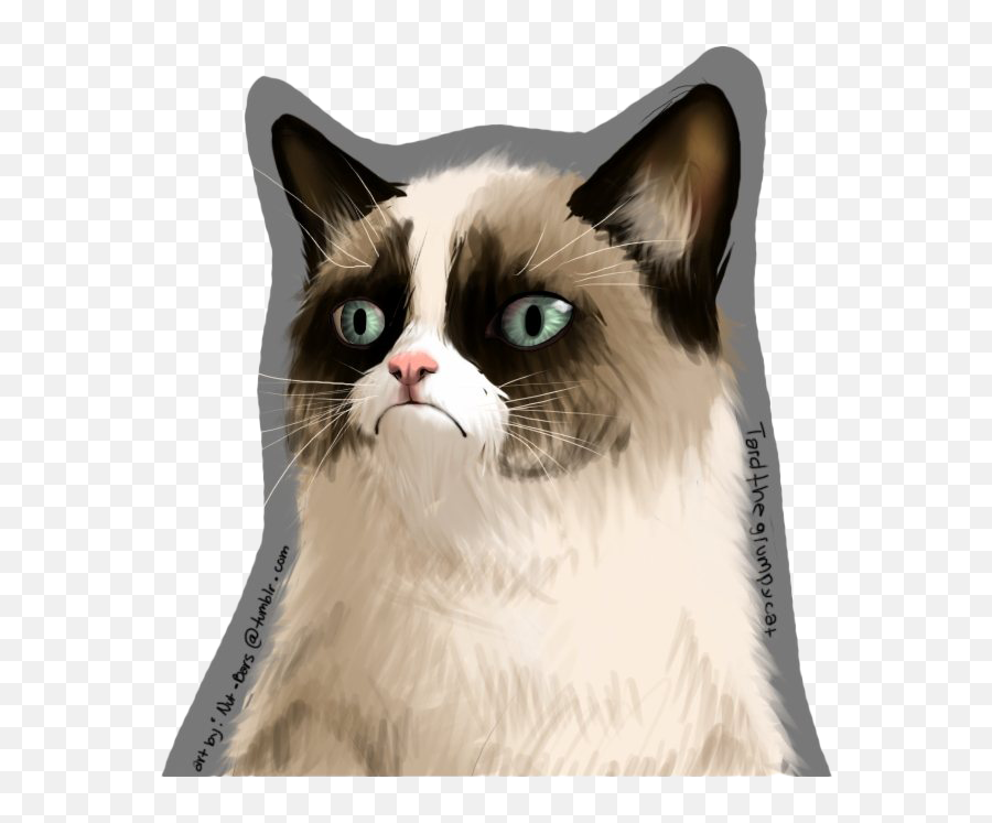 Grumpy Cat Png Free Download - Grumpy Art Cat Png,Grumpy Cat Png