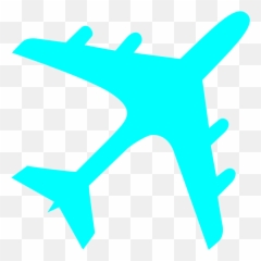 Airplane Silhouette Png - Airplane Silhouette Cyan Icon