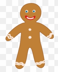 Gingerbread Man Clipart - Gingerbread Man Clipart Png,Gingerbread Png