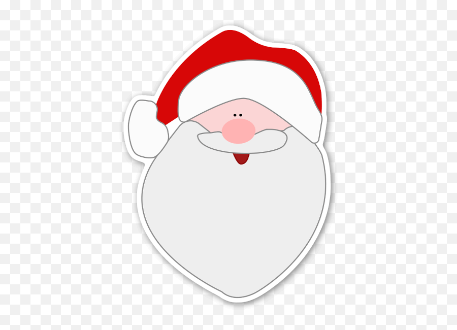 Santa Big Beard - Stickerapp Cartoon Png,Santa Beard Transparent Background