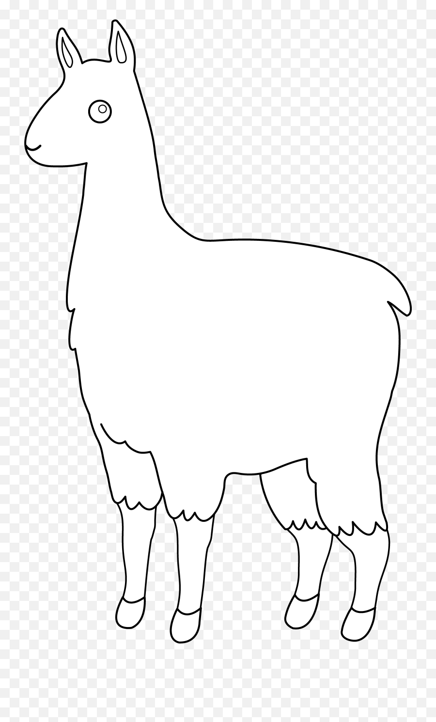 Llama Outline - Clip Art Png,Alpaca Png