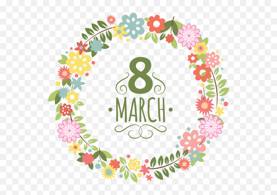 March Clipart Floral Transparent Free For - 8 March Day Vector Png,March Png
