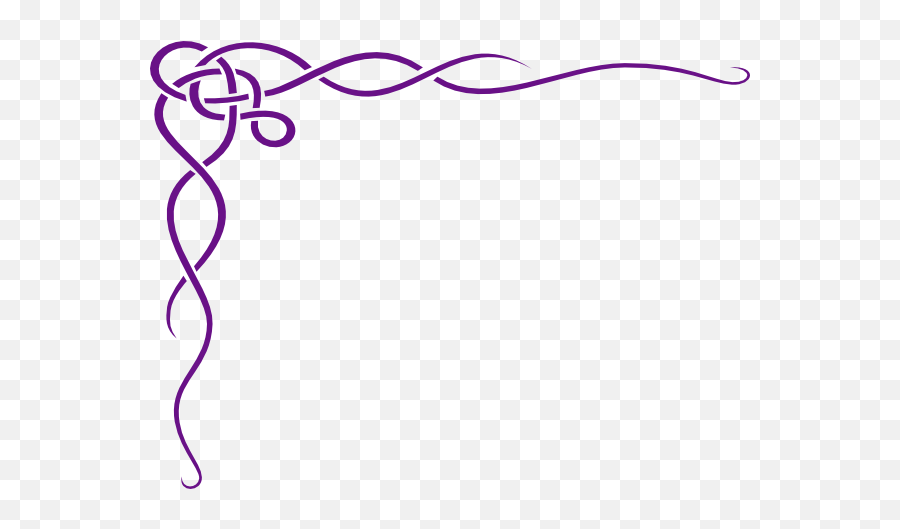 Corner Swirl Clip Art - Vector Clip Art Online Simple Purple Border Design Png,Simple Border Png