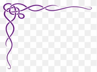 Corner Swirl Clip Art - vector clip art online Simple Purple Border Design png