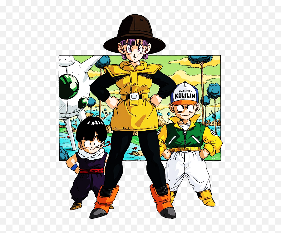 Gohan Bulma Krillin - Bulma Krillin And Gohan Png,Krillin Png