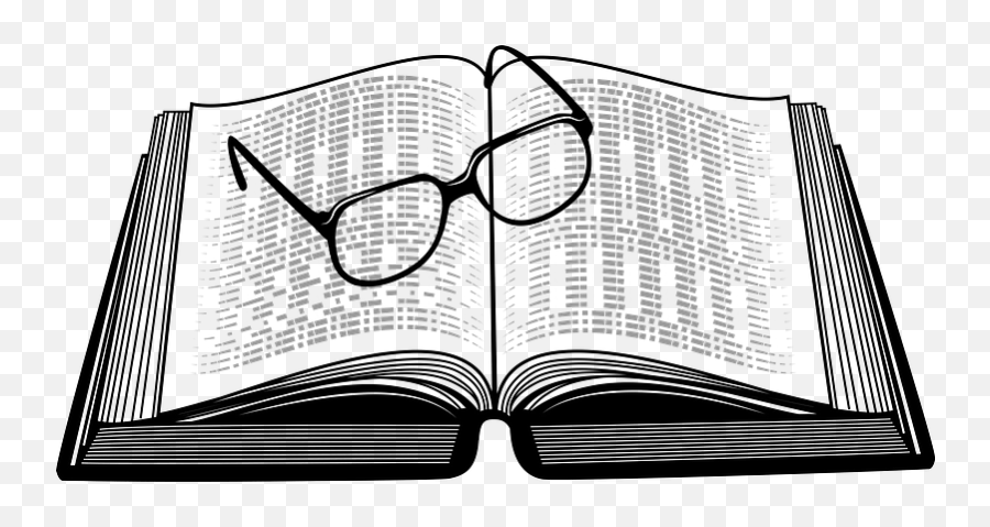 Book And Glasses Clipart Free Download Transparent Png - Book With Eye Glass Black And White Png,Glasses Transparent Png