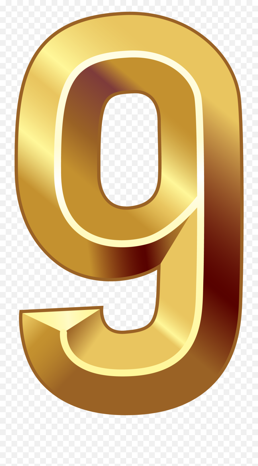 Numbers Clipart Series - 2 Gold Number Png Transparent,Gold Numbers Png