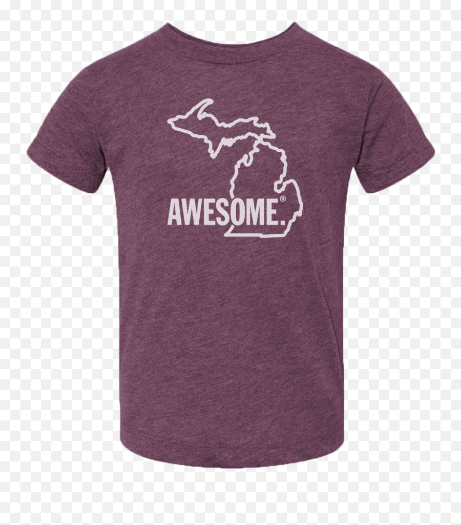 Michigan Awesome State Outline Kids T - Short Sleeve Png,Michigan Outline Transparent