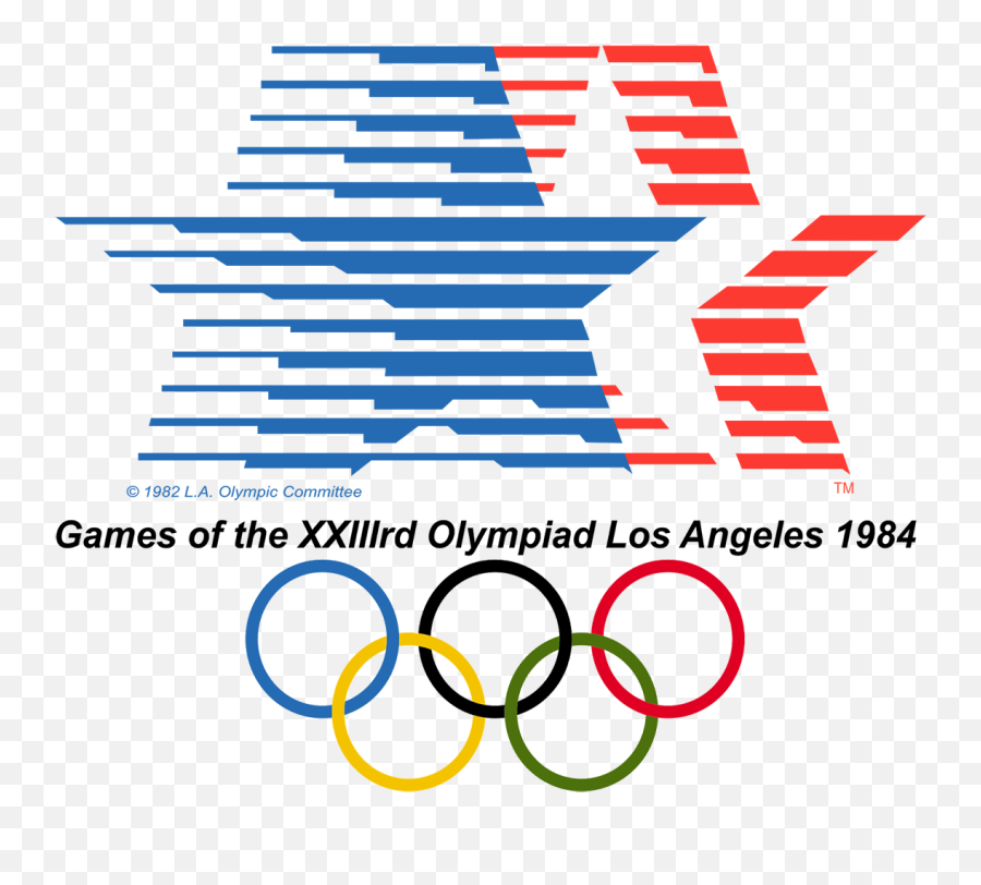 1984 Summer Olympics - Wikipedia Los Angeles 1984 Olympic Games Png,Olympic Rings Png