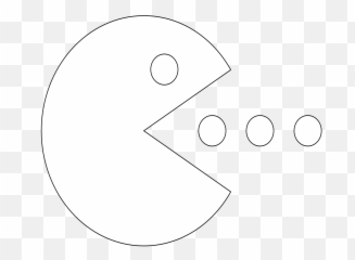 Pacman Clipart Line - Man Black And White png