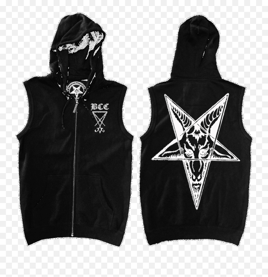 Sleeveless Zip Up Hoodie Transparent Background - Baphomet Png,Baphomet Png