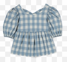 Vichy Blouse - BLUE CHECK ll MIPOUNET Pvr Cinemas png