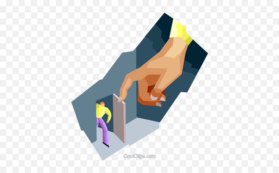 Download Big Hand Opening Door For Little Man Royalty Free - Illustration Png,Door Icon Vector