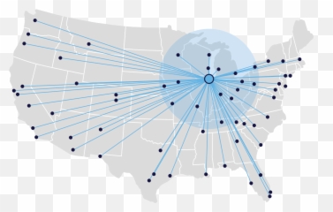 Chicago - One America Works Nyu Us Map png