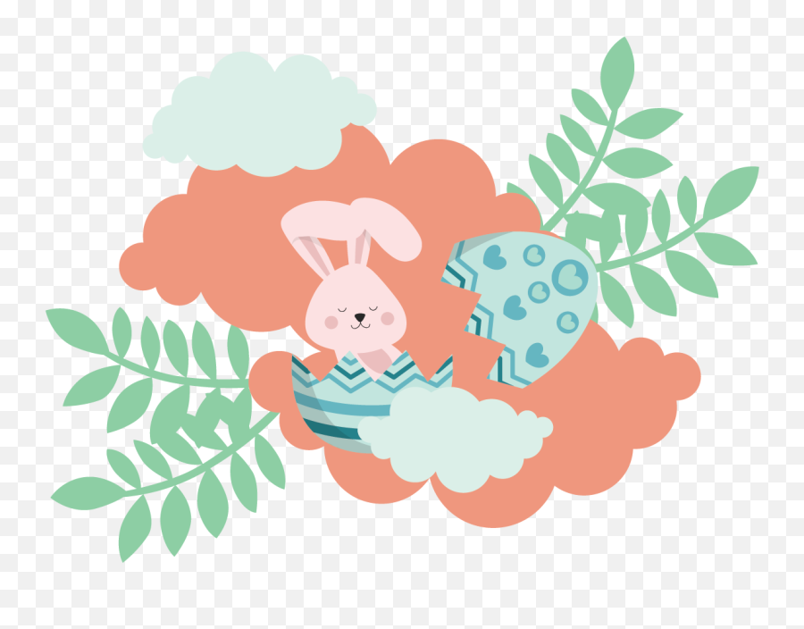 Easter Egg Cloud Bunny Cute Icon Graphic By Soe Image - Happy Png,Kawaii Icon Png
