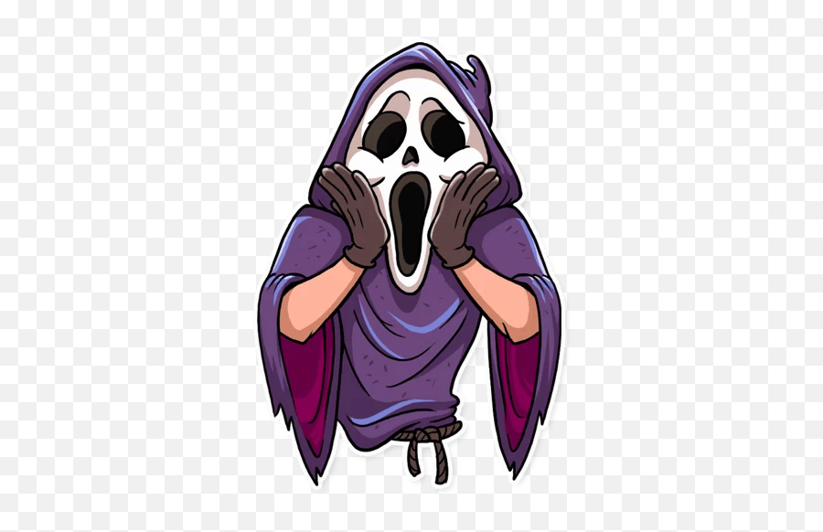 Ghostface Ghost Scream - Sticker By Amanda Scary Stickers For Whatsapp Png,Ghostface Png