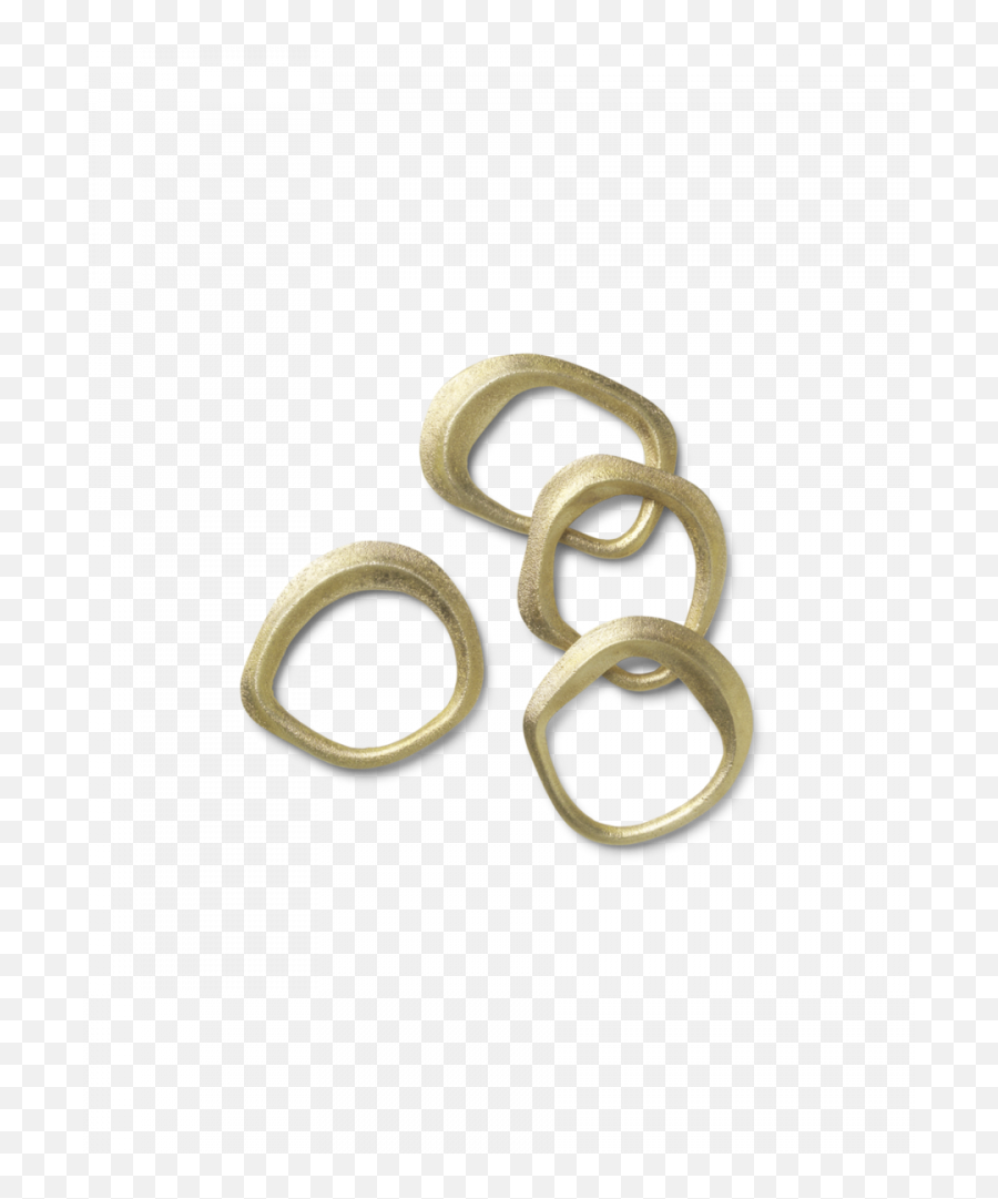 Ferm Living Flow Napkin Rings - Set Of 4 Brass Napkin Ring Png,Life Ring Png