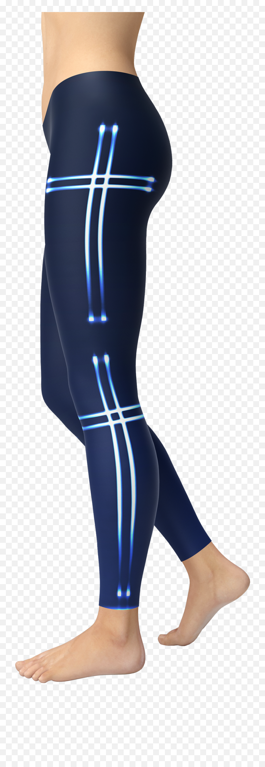 Abstract Glowing Cross Gradient Blue - Leggings Png,Glowing Cross Png